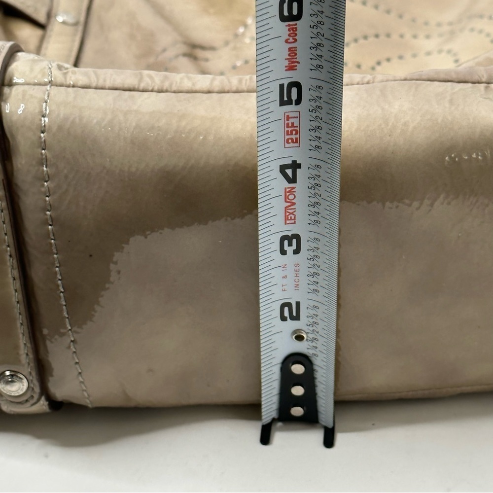 COACH Audrey Andie Large Patent Leather Cinched Tie Perforated Tote Bag - Picture 11 of 16